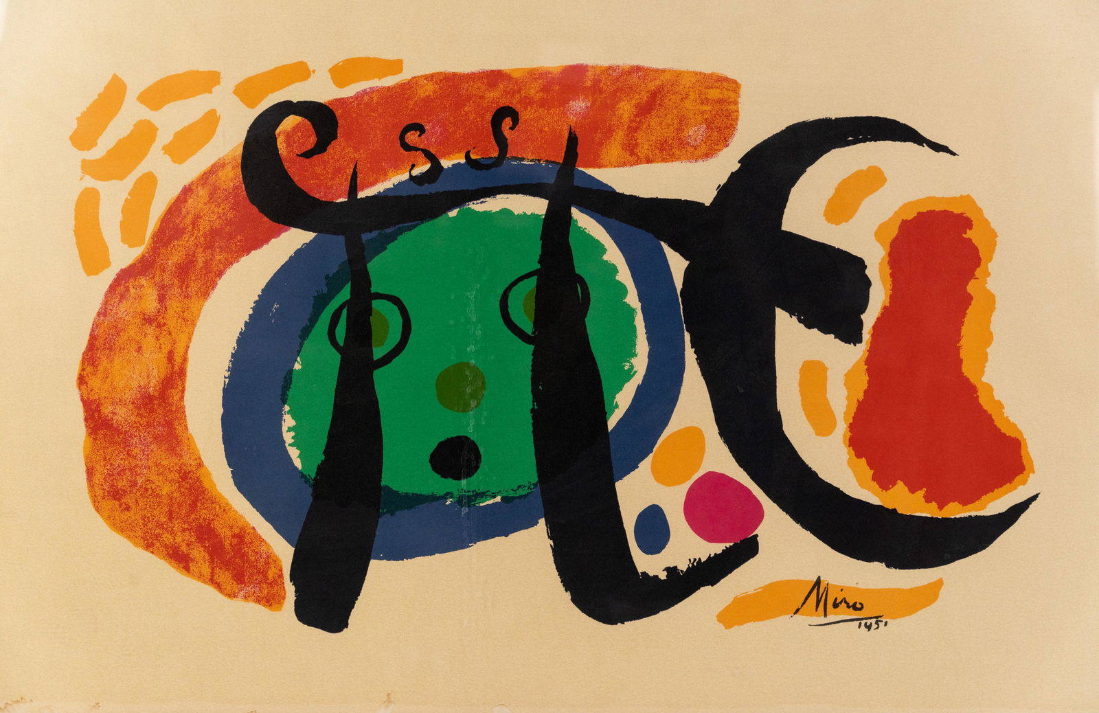 Joan Miro Abstract Figural Lithograph Print (1 of 9)