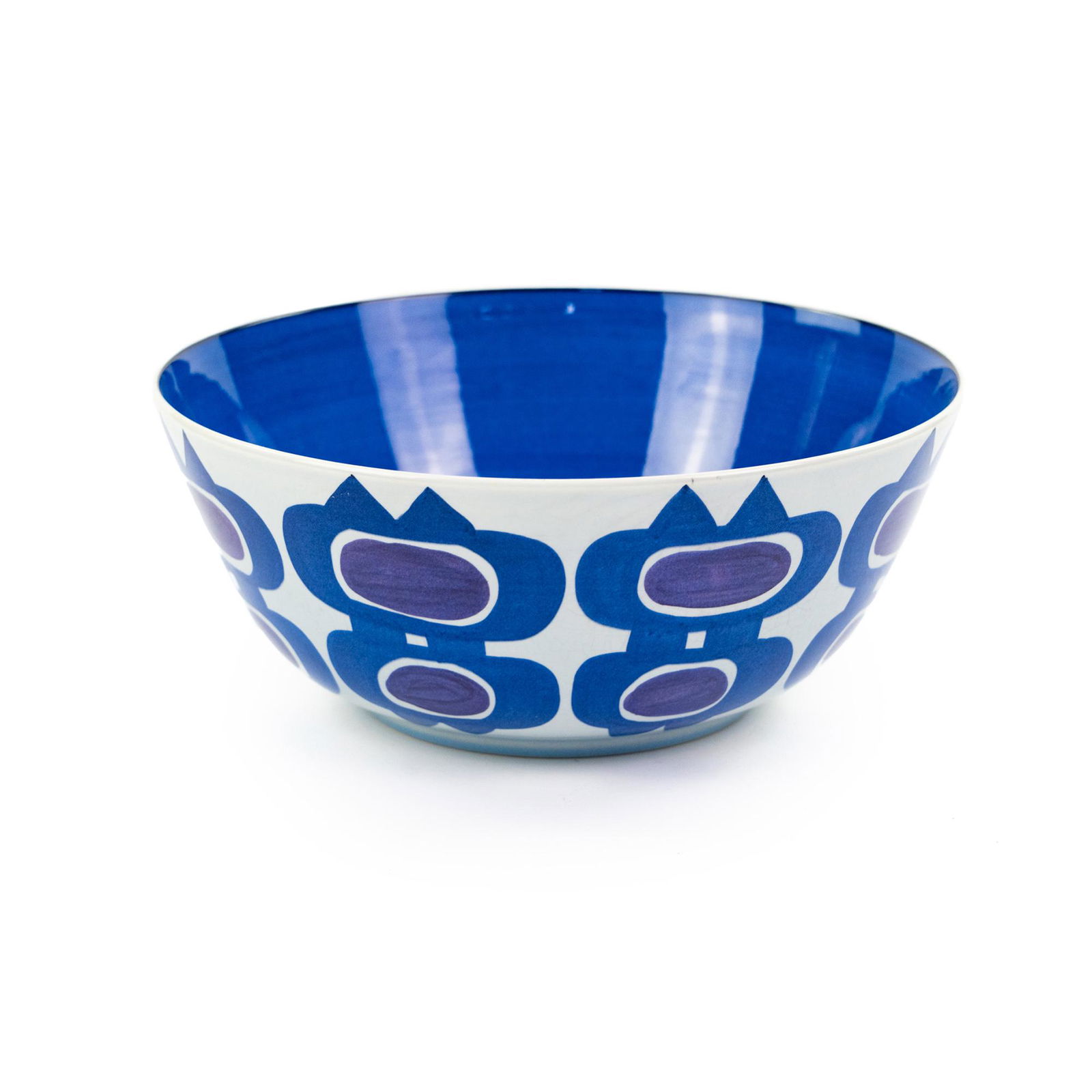 Aluminia Royal Copenhagen Blue, Purple, and White Fruit Bowl (1 of 7)