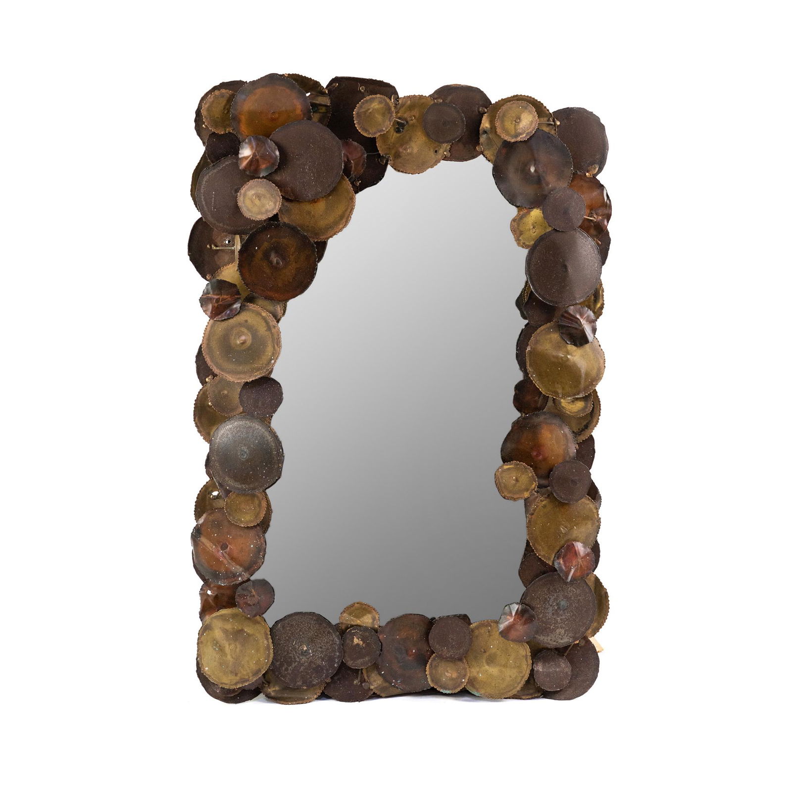 Curtis Jere Brutalist Metal Wall Mirror (1 of 8)