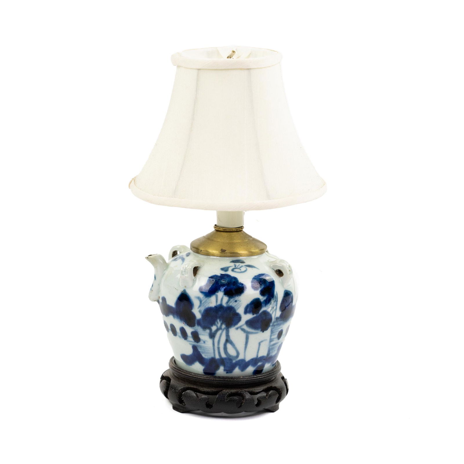 Chinese Blue & White Porcelain Loop Jug Lamp (1 of 11)