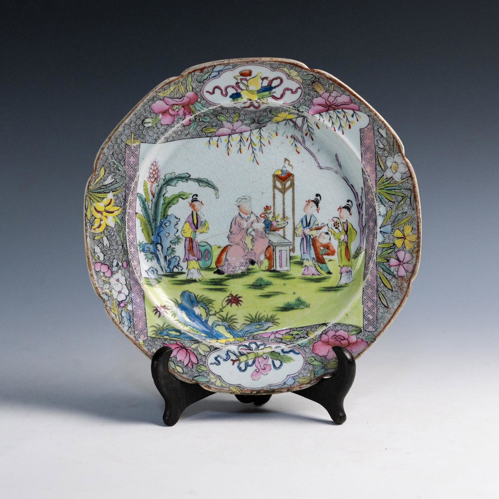 Mason's Ironstone 'Scroll' Famille Rose Side Plate (1 of 7)