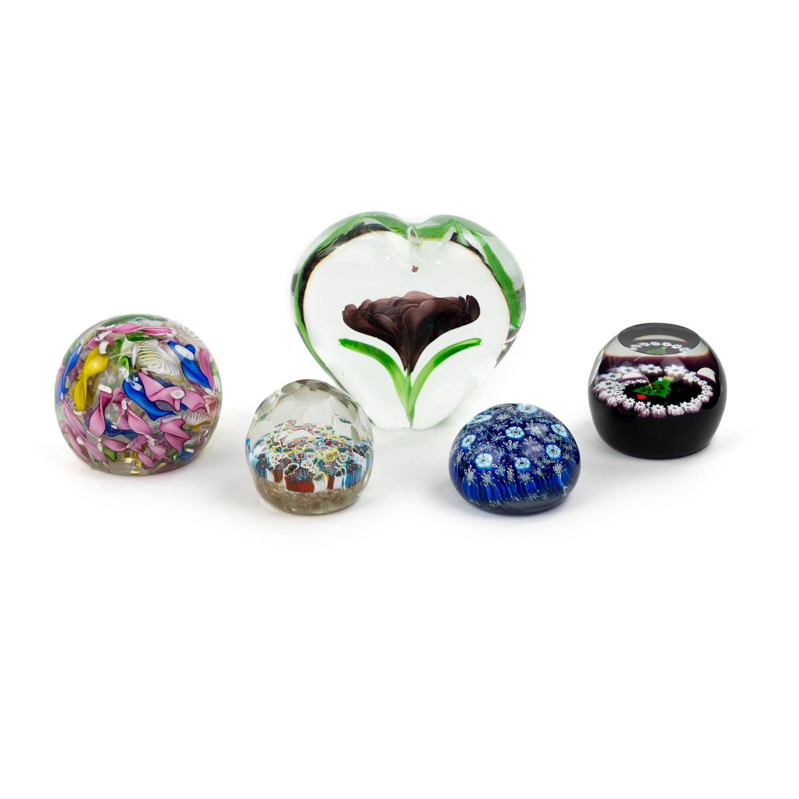 (5) group of Paperweights incl. Murano Art Glass (1 of 17)