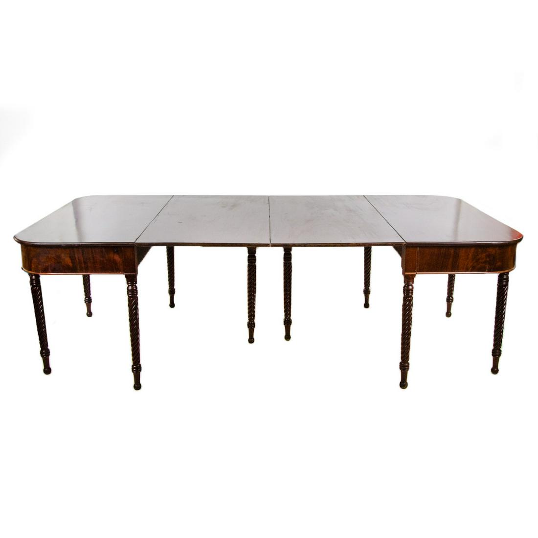 Federal Sheraton Double Drop-leaf Mahogany Dining Table (1 of 18)