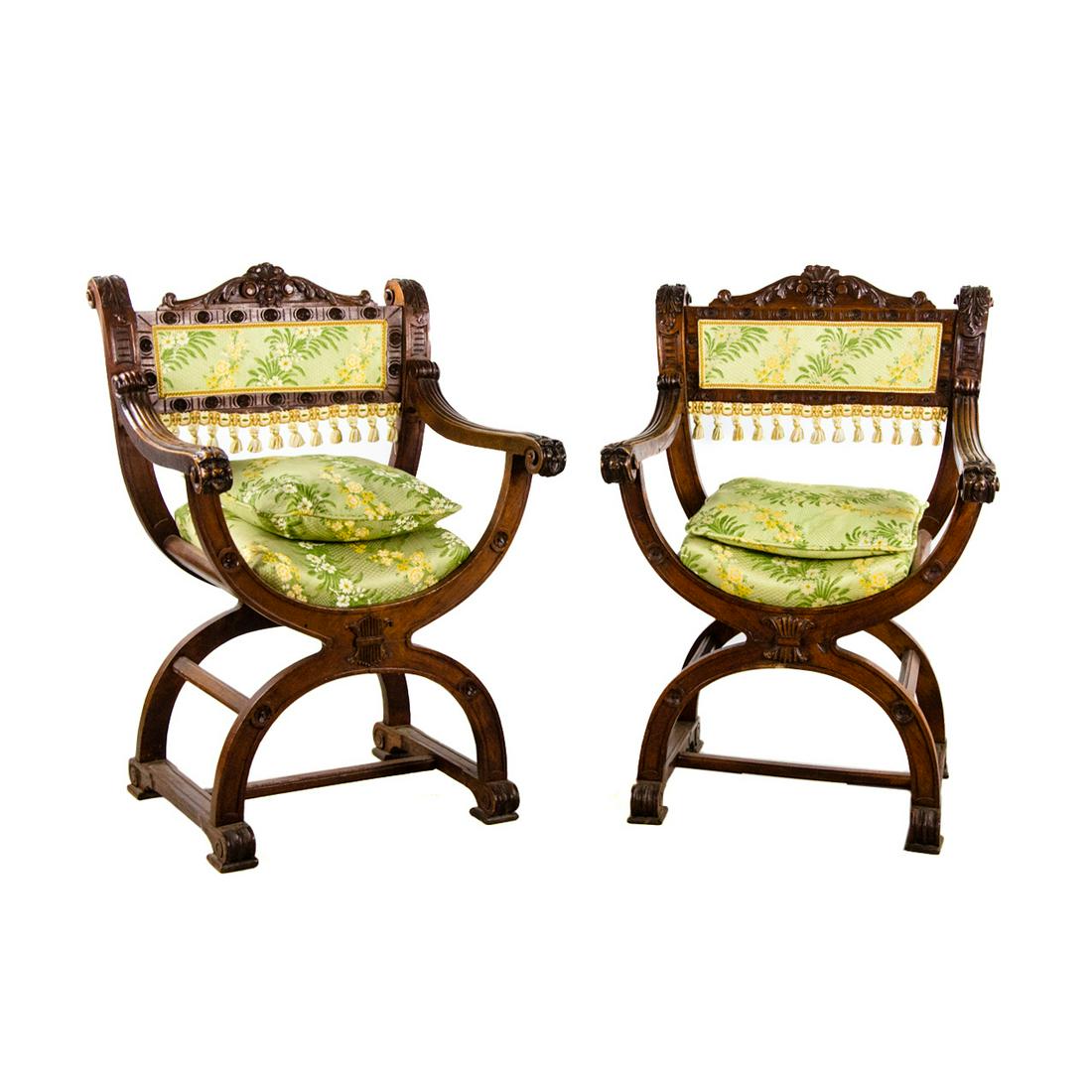 (2) Italian Renaissance Savonarola Chairs (1 of 20)