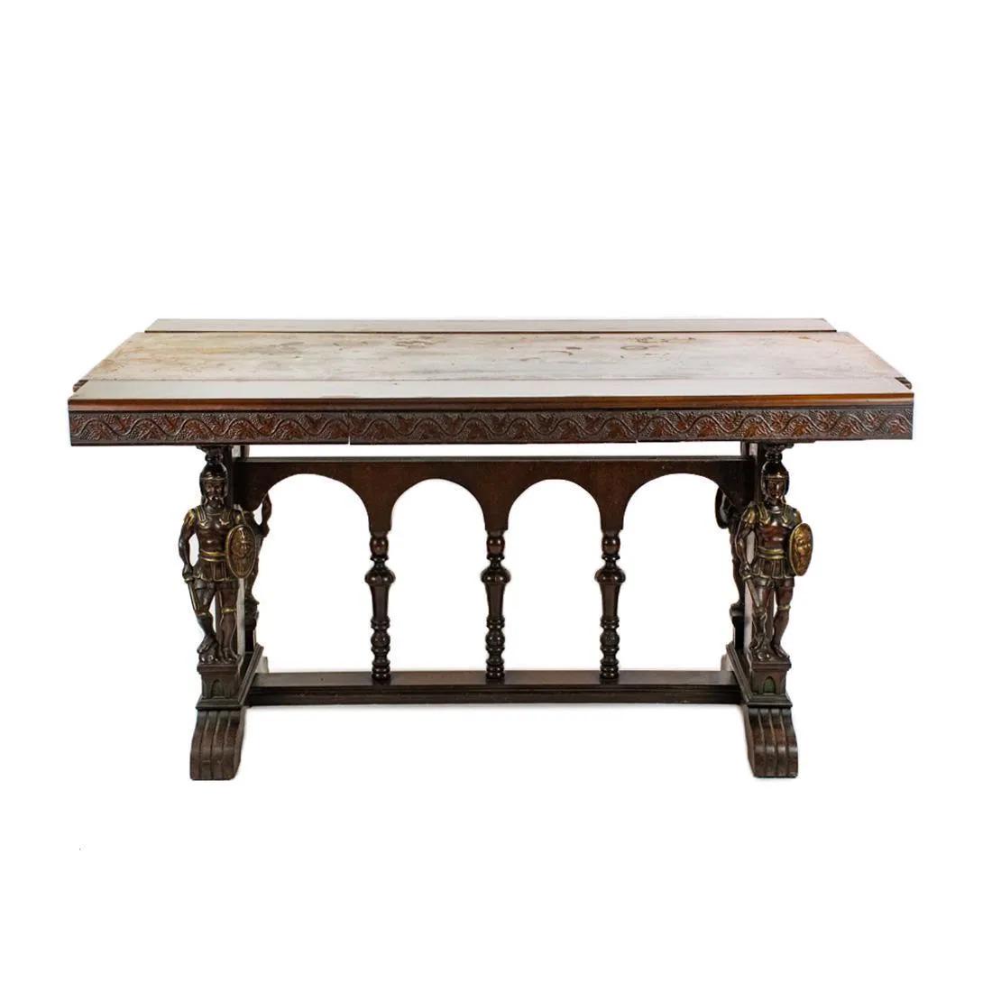 Italian Renaissance Style Conversion Dining Console (1 of 15)