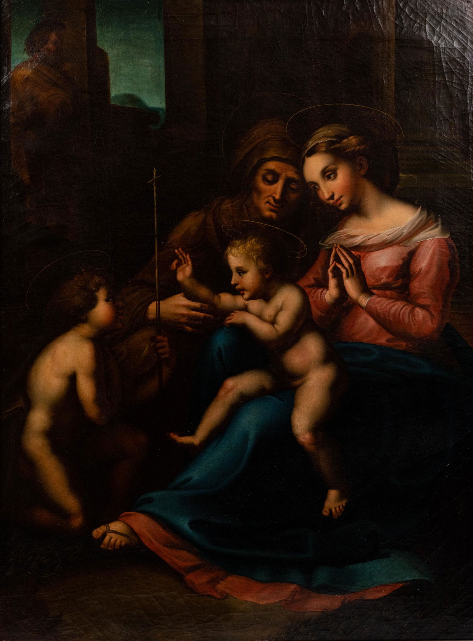 After Raphael 'Madonna del Divino amore' O/B Painting (1 of 14)