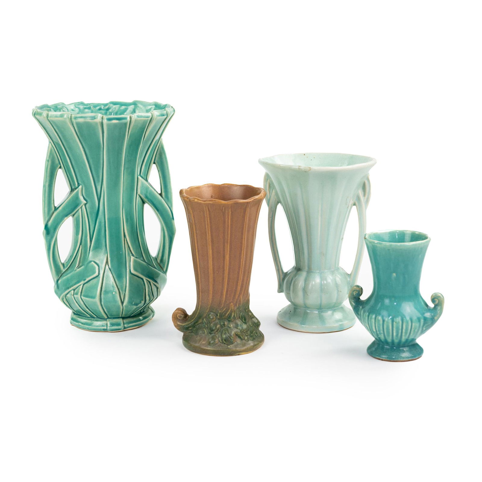 (4) Group of  McCoy Art Pottery Vases (1 of 6)