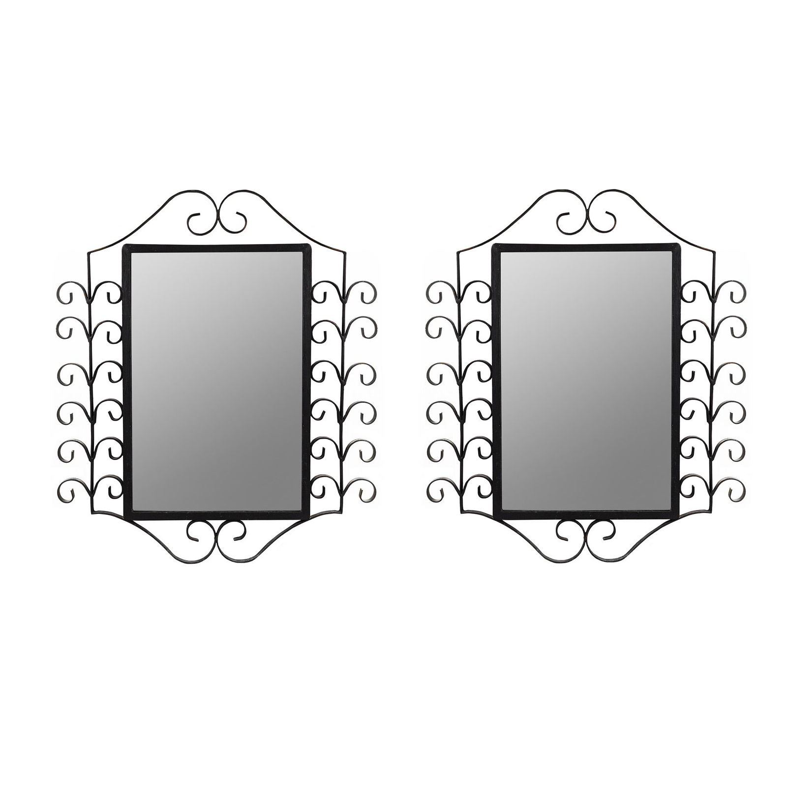 (2) Spanish Revival Style Wrought Iron Mirrors (1 of 9)