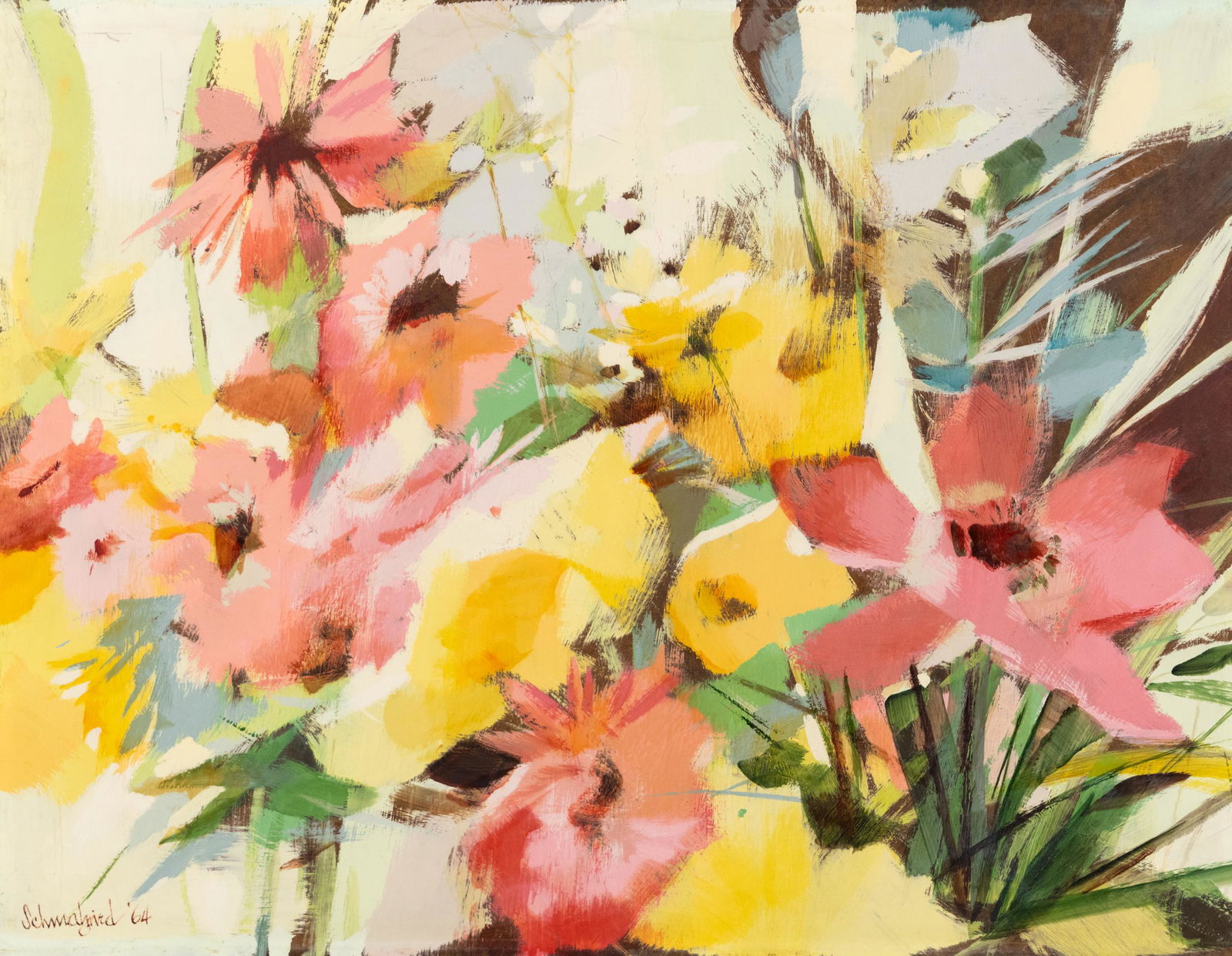 Robert Schmalzried 'Summer Garden' O/B Painting (1 of 13)