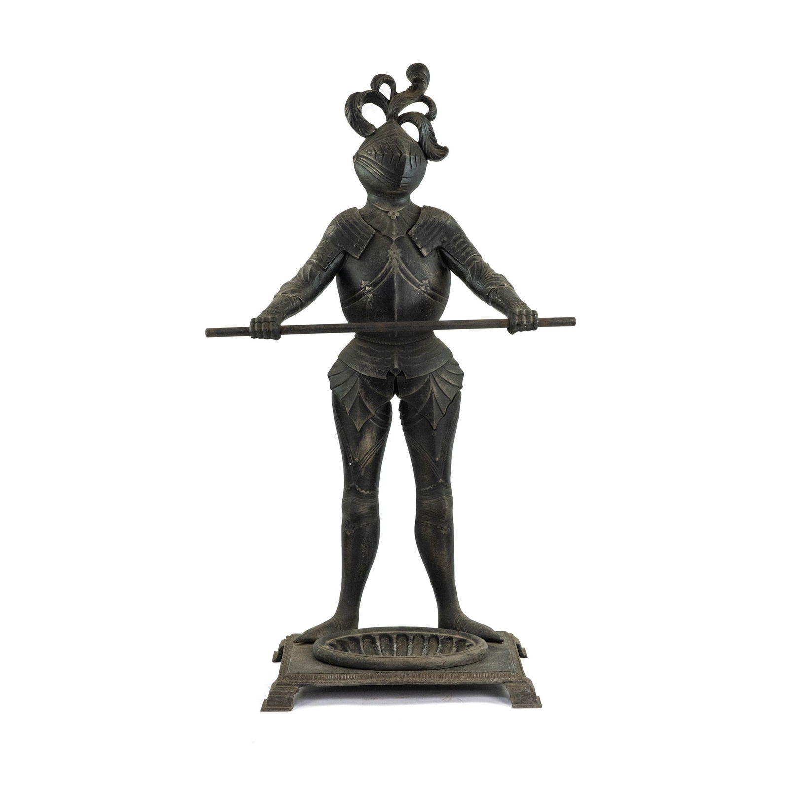 Vintage Cast Aluminum Knight Umbrella or Cane Stand (1 of 10)