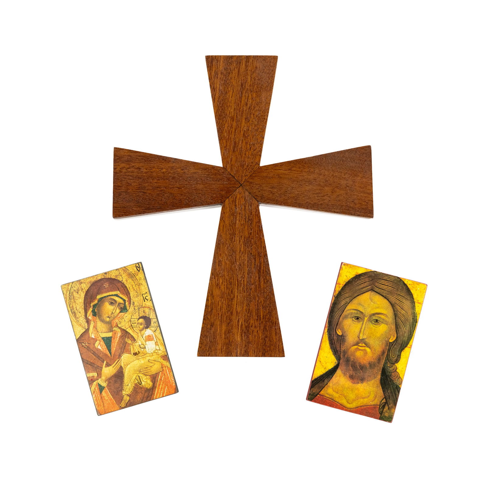(3) Collectible Icons and Handmade Cross (1 of 3)