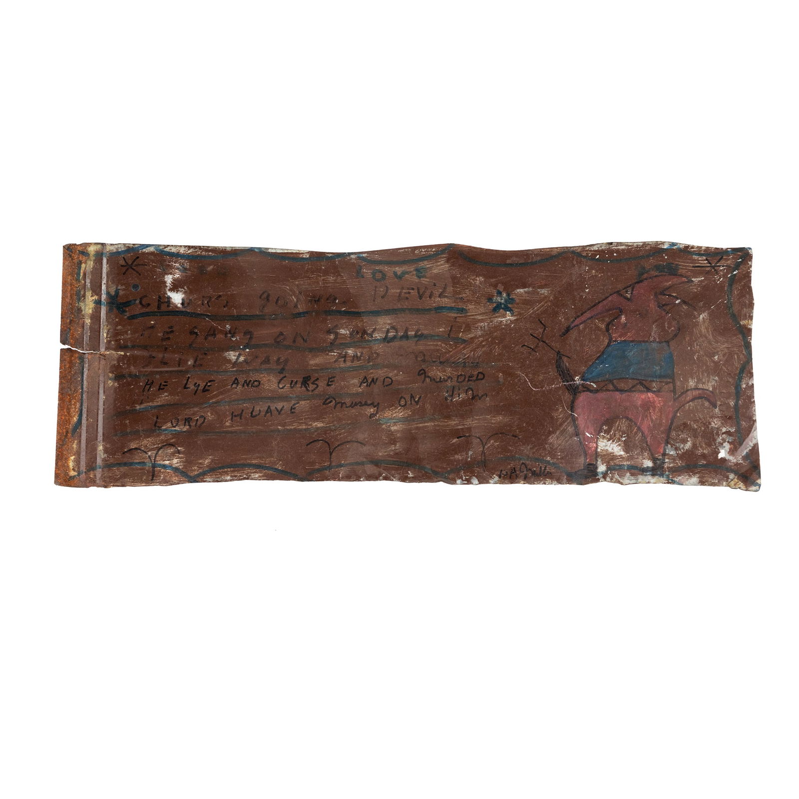 R.A. Miller 'Devil' Painting on Tin (1 of 7)