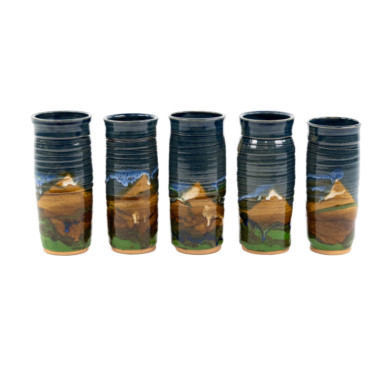 (5) Set of Triny Cline Ceramic Cups (1 of 8)