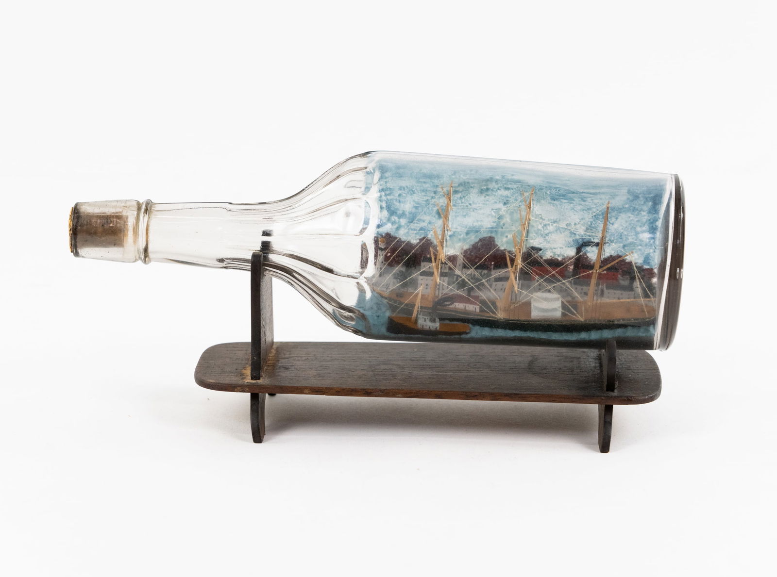 Ship in Bottle w/ Painted Diorama Background (1 of 6)