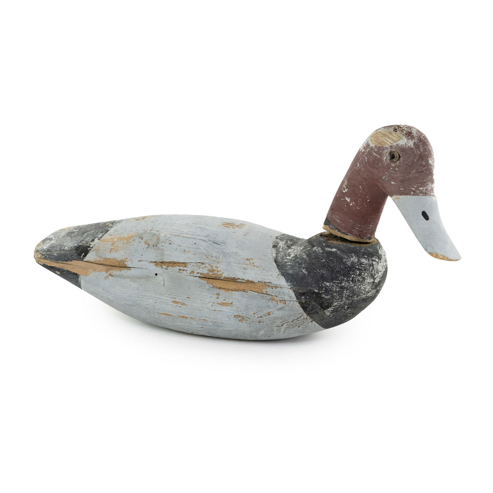 Antique Hand Carved Canvasback Wood Duck Decoy (1 of 6)
