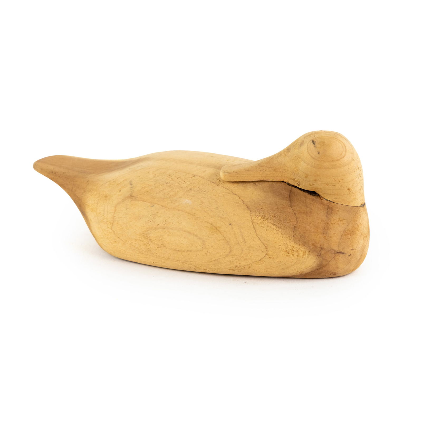 Cliff Tillett Unfinished Hand Carved Wood Duck Decoy (1 of 7)