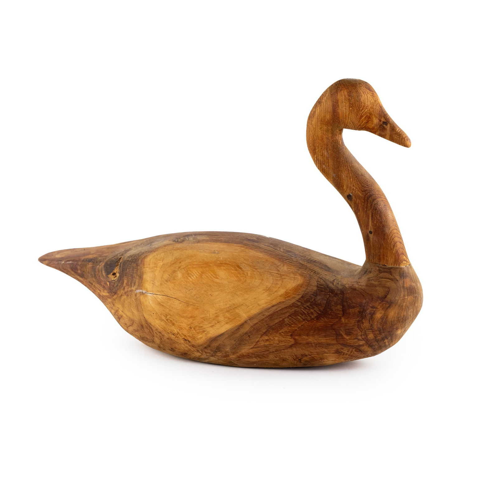Cliff Tillett Unfinished Hand Carved Wood Swan Decoy (1 of 8)
