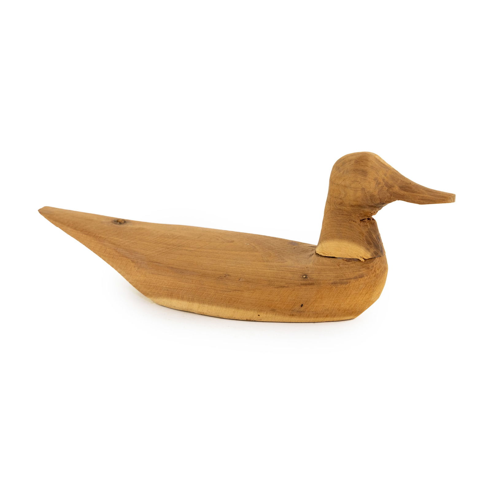 Howard O'Neal Hand Carved Unfinished Wood Duck Decoy (1 of 7)