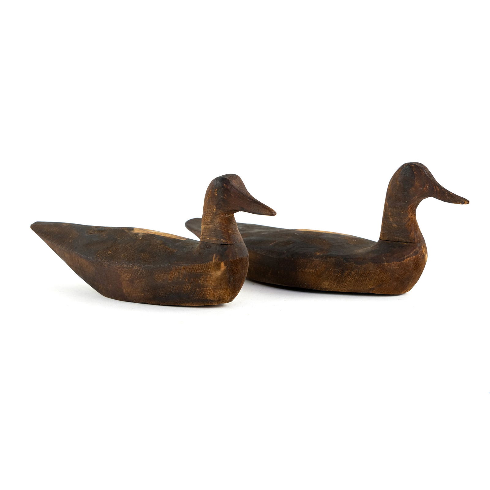 (2) Howard O'Neal Unfinished Hand Carved Duck Decoys (1 of 7)