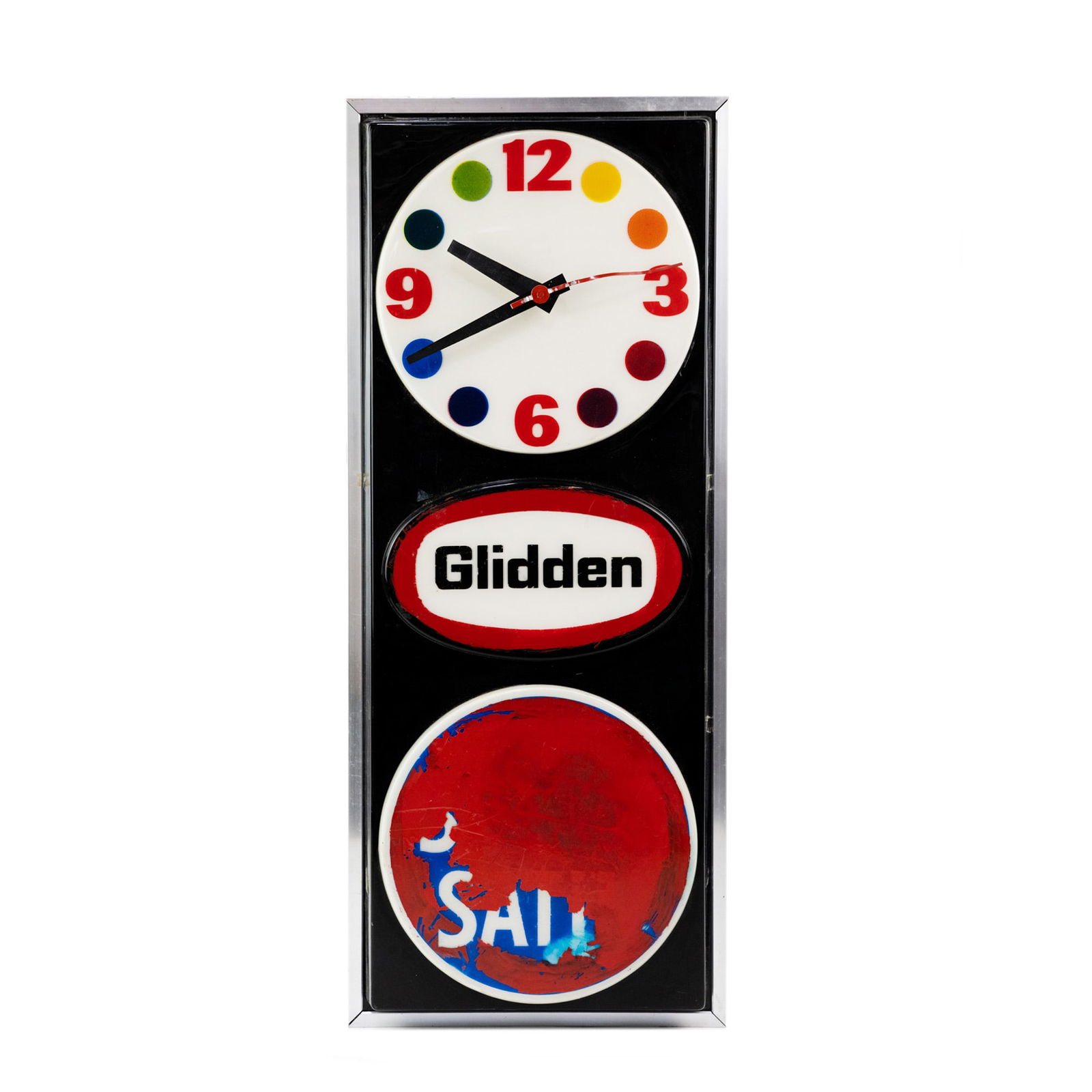 Glidden Paint Advertising Clock Light Up Sign (1 of 9)