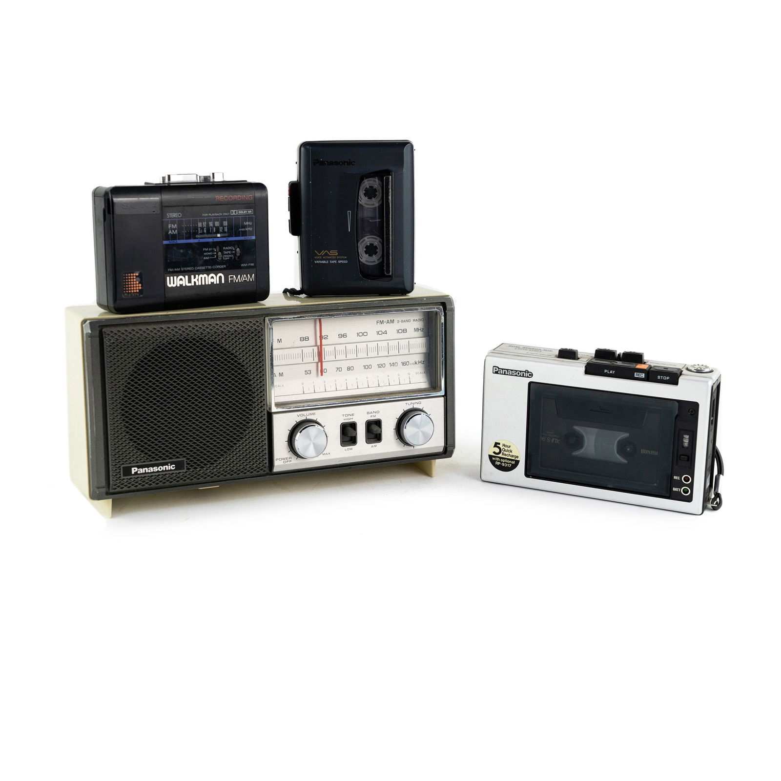 (4) Vintage Panasonic and Sony Cassette Players/Radio (1 of 20)