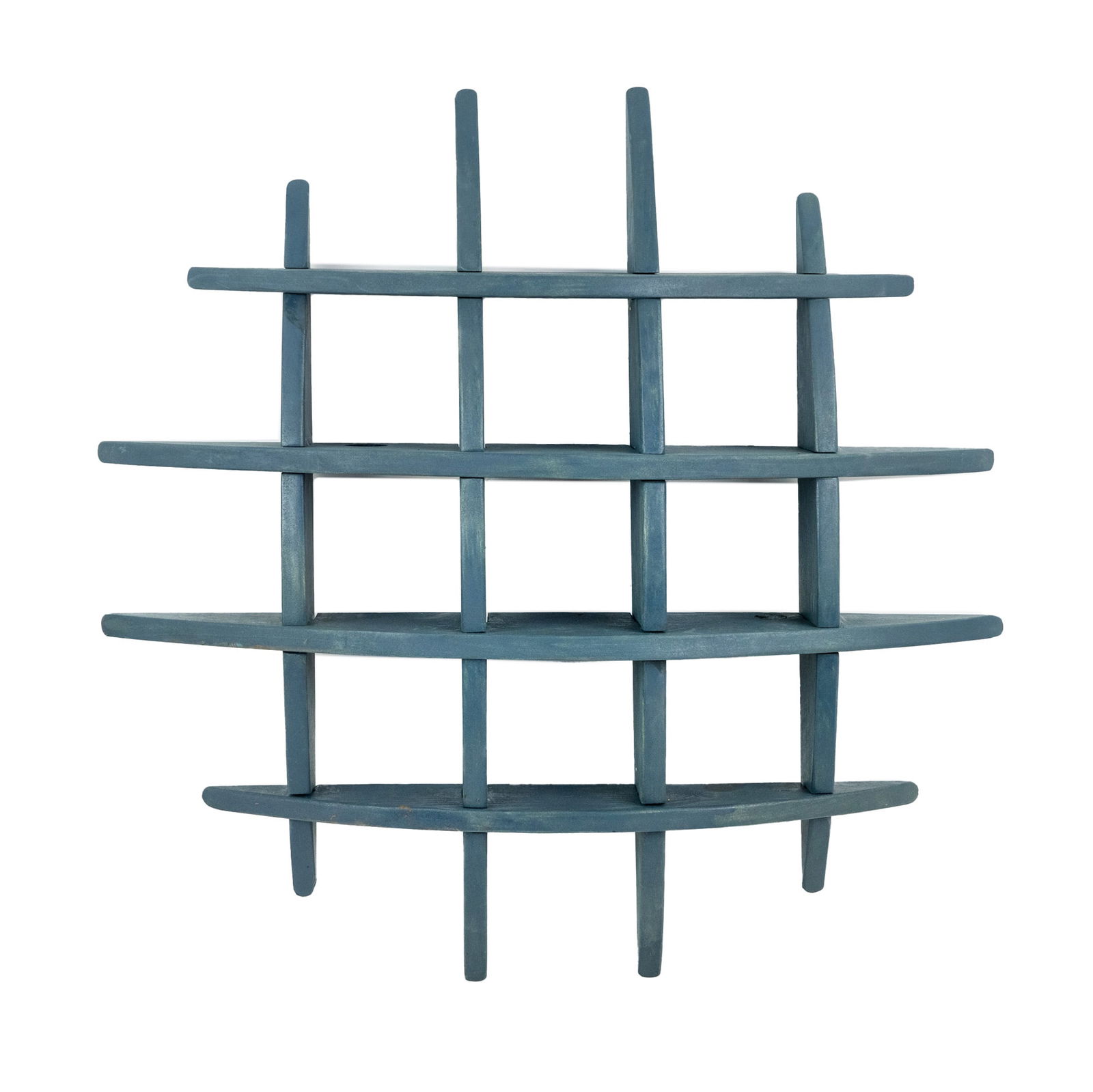 Blue Painted Spherical Wall Shelf (1 of 4)