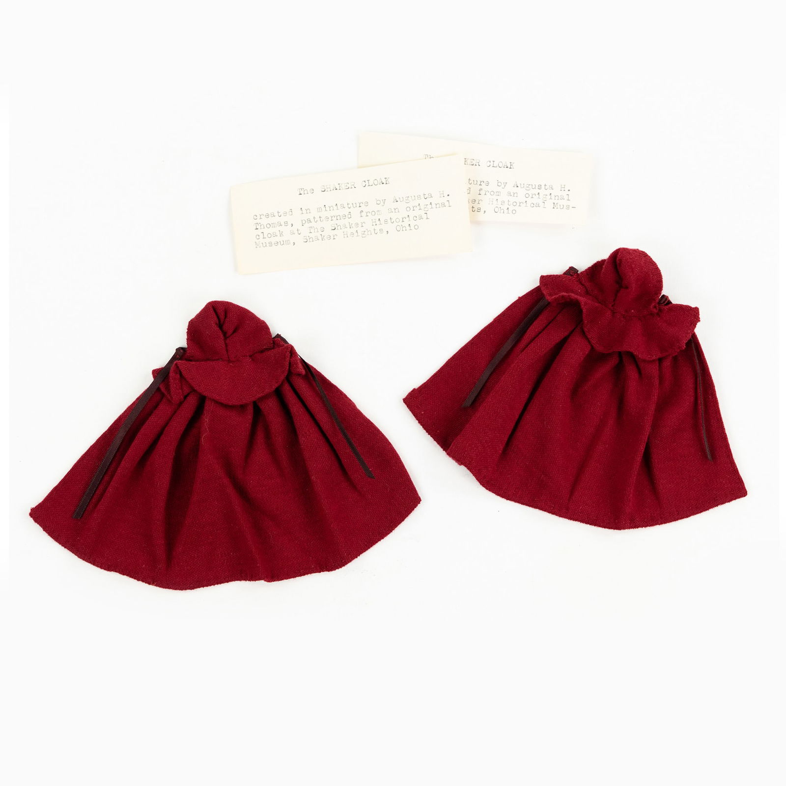 (2) Miniature Shaker Doll Red Cloaks (1 of 4)