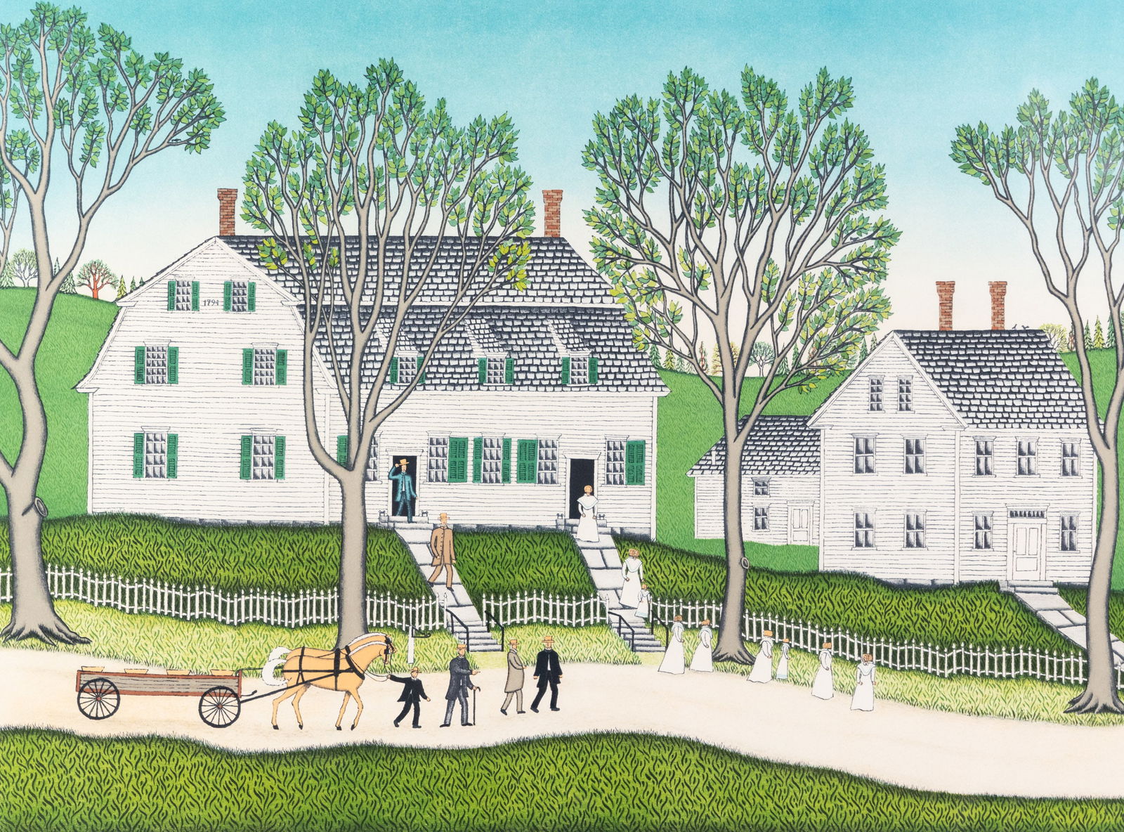Kathy Jakobsen 'Shaker Meeting House' Lithograph Print (1 of 15)