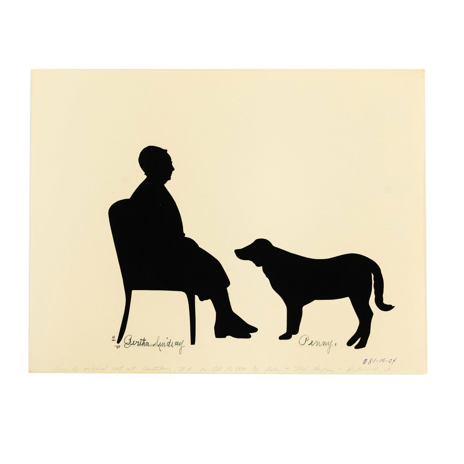 Bertha Lindsay & Penny Silhouette Print Signed (1 of 8)