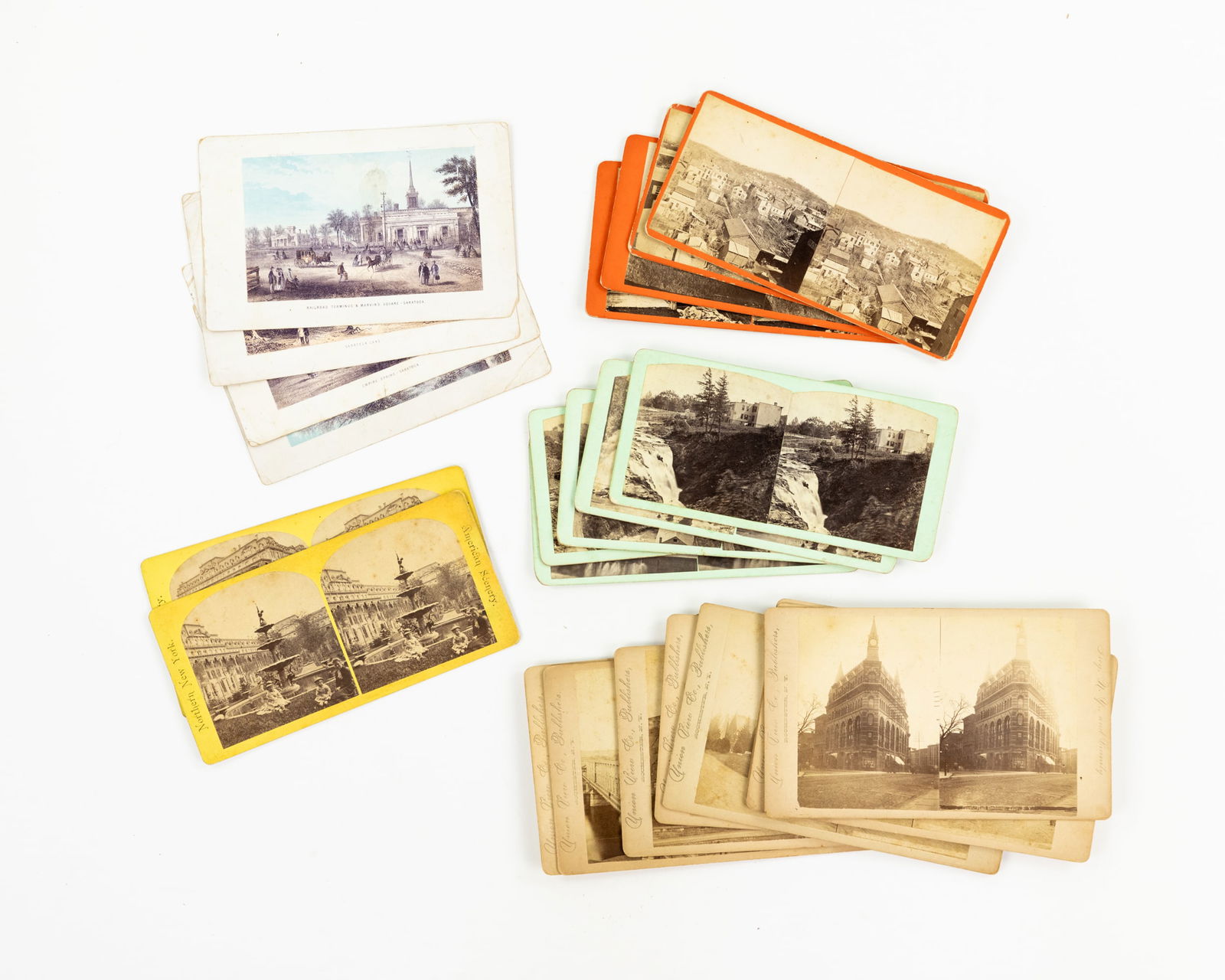 Group Upstate NY and Saratoga Stereoview Cards (1 of 6)