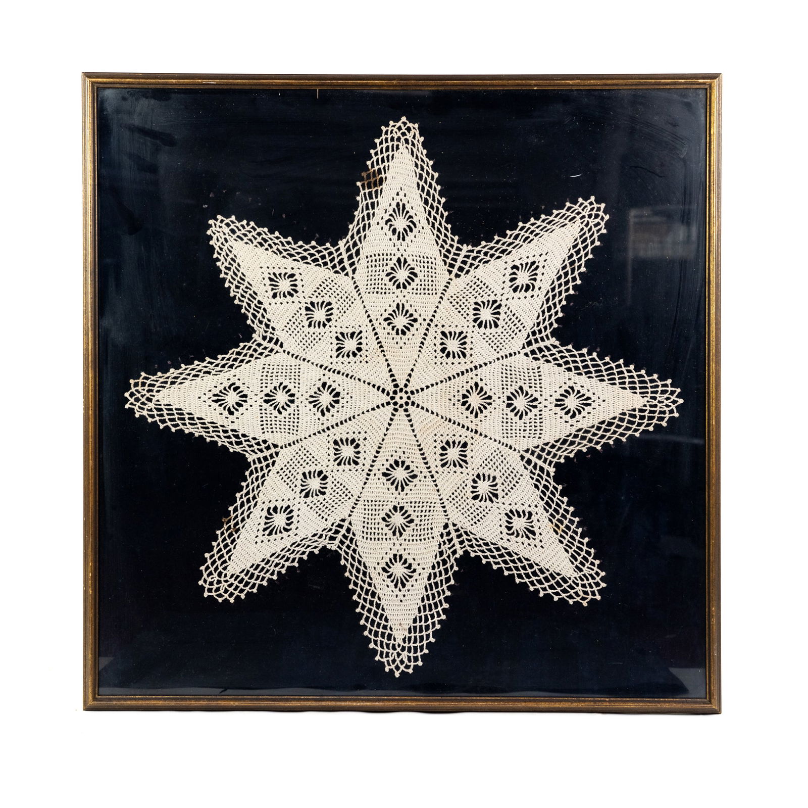 Hand Crocheted 8 Point Star Table Center Doily (1 of 8)