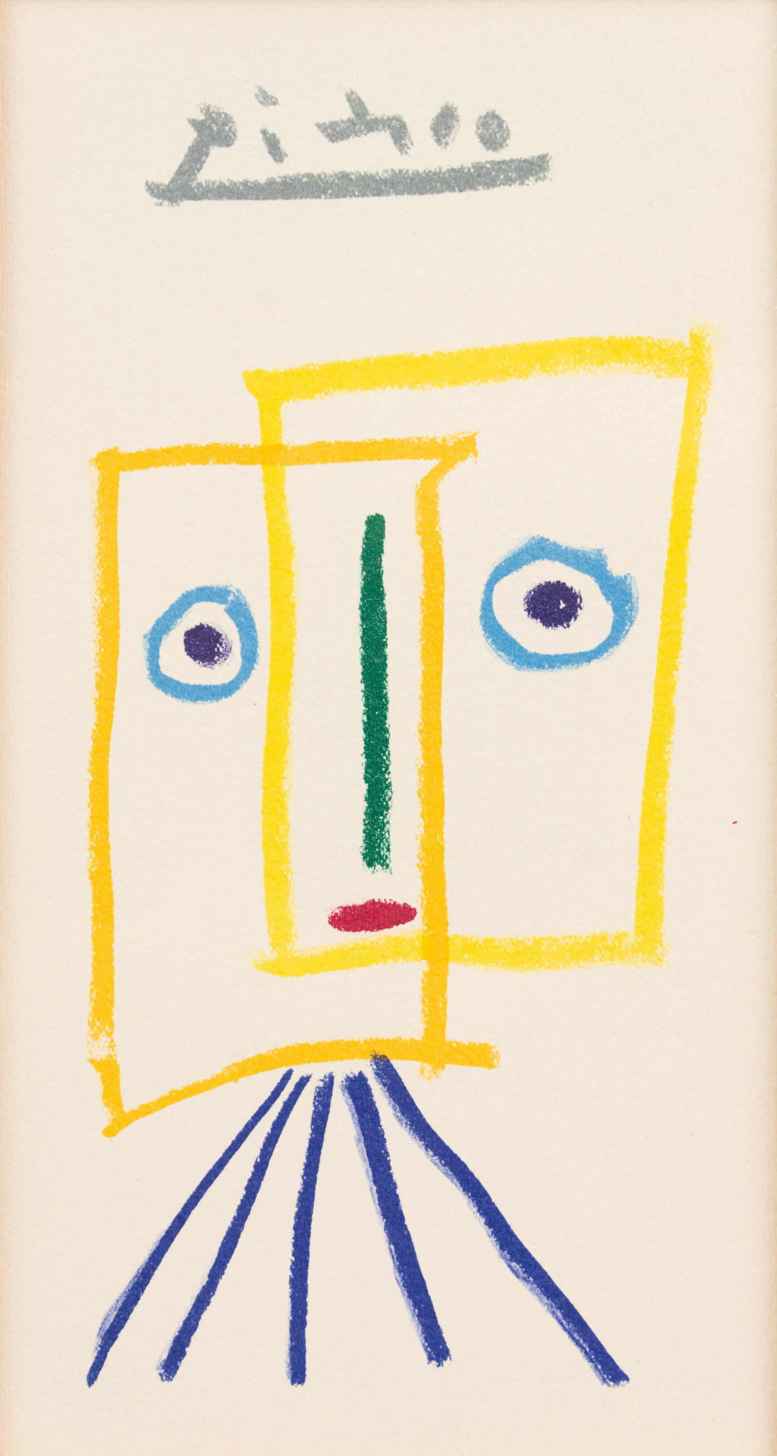 After Pablo Picasso 'La Muse' Lithograph: After Pablo Picasso (Spanish, 1881-1973) first state, first printing lithograph on paper titled 'La Muse' depicting what appears to be a face made from geometric objects. Signed 'Picasso' in print at 