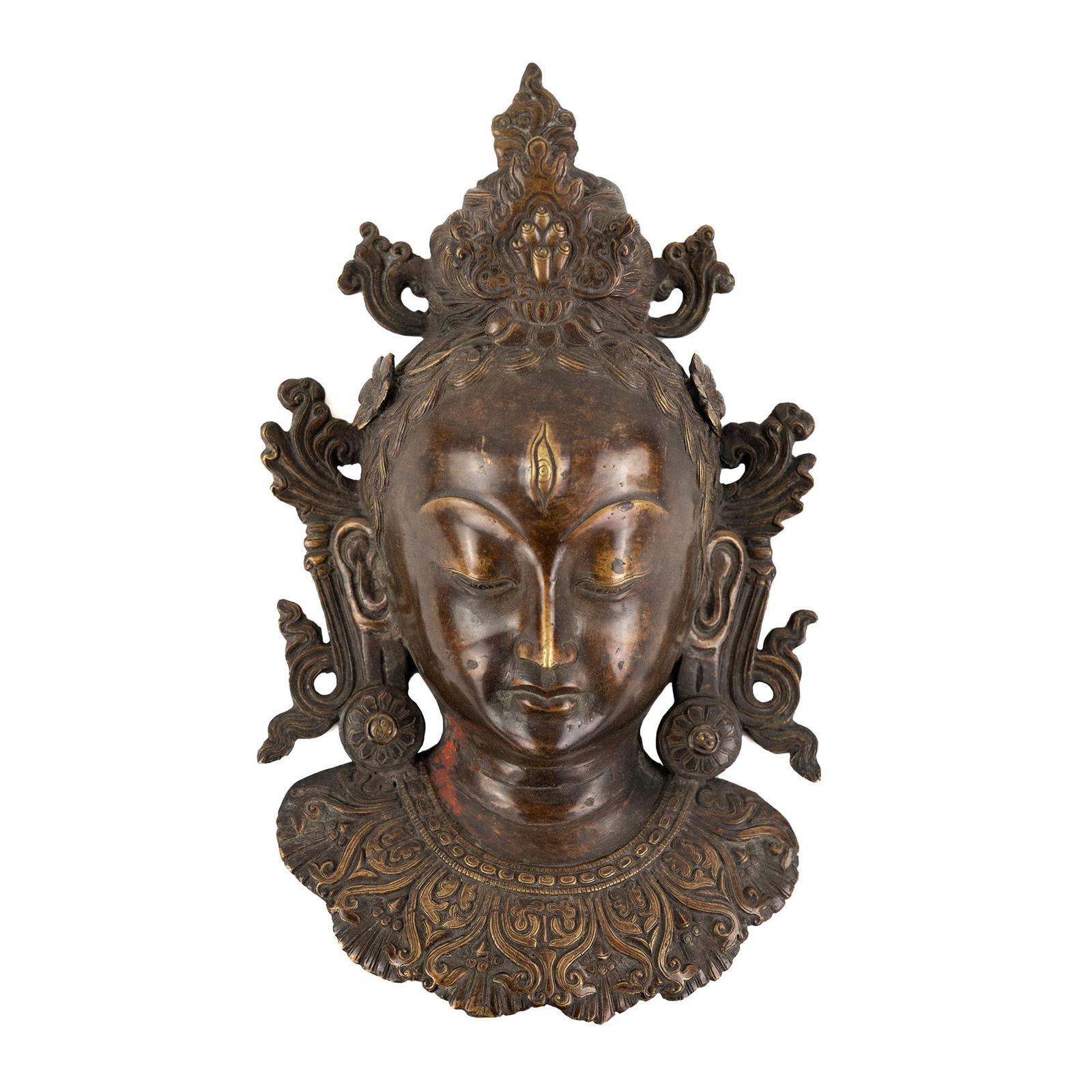 Indian Bronze Wall Hanging Mask of Shiva (1 of 8)