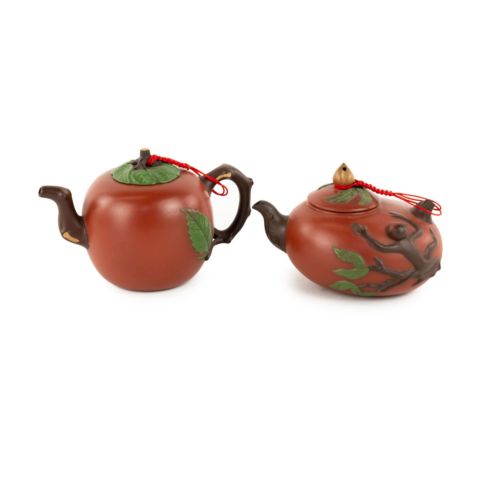 (2) Chinese Sanxi Zisha Teapots (1 of 11)