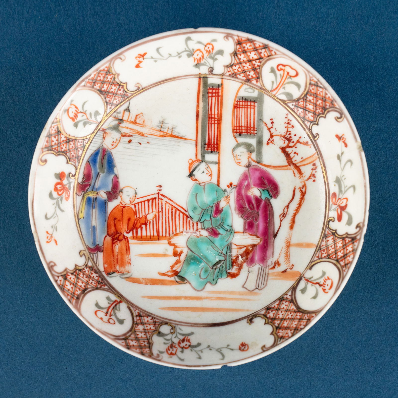 Chinese Famille Rose Mandarin Plate (1 of 7)