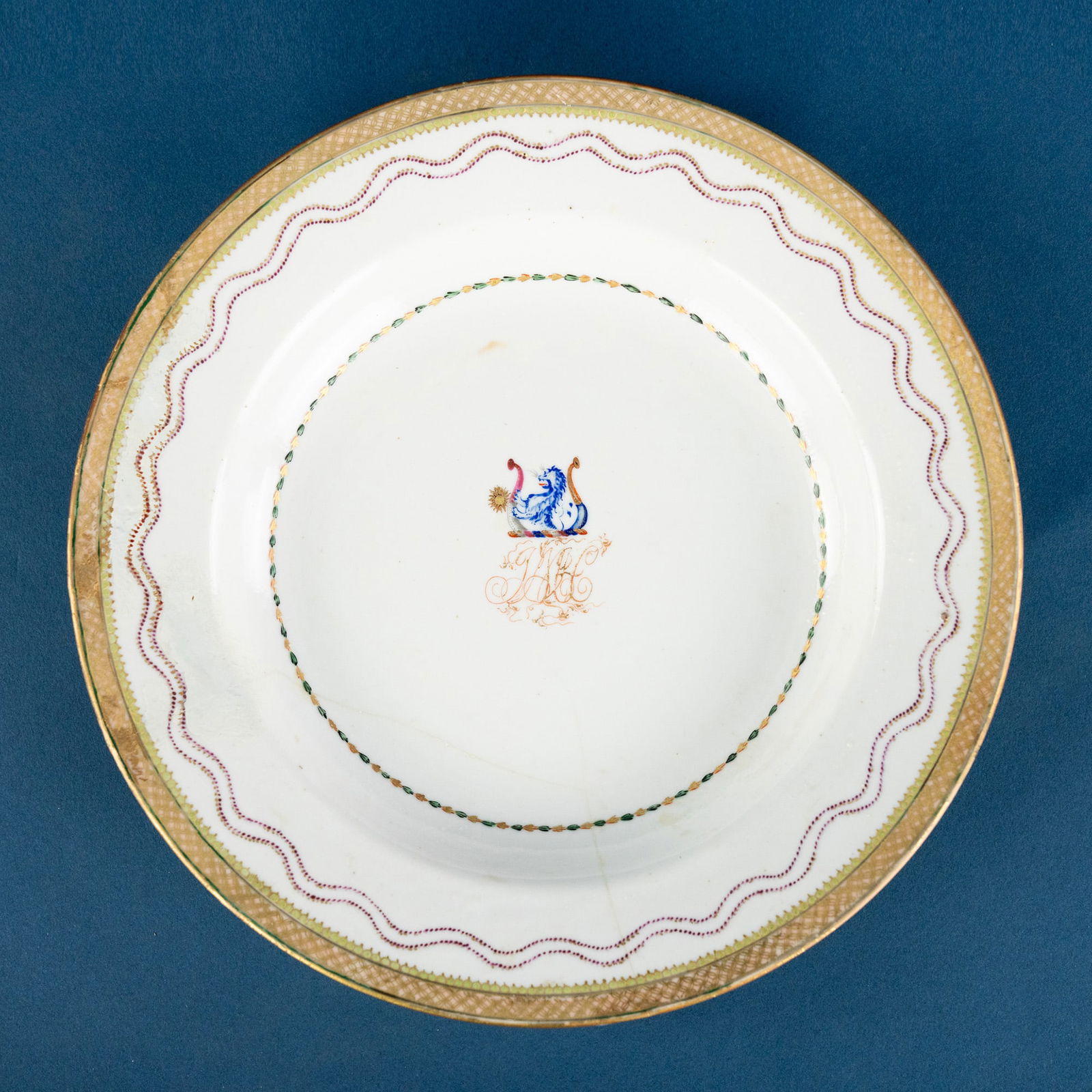 18th C Chinese Export Armorial Plate (1 of 14)