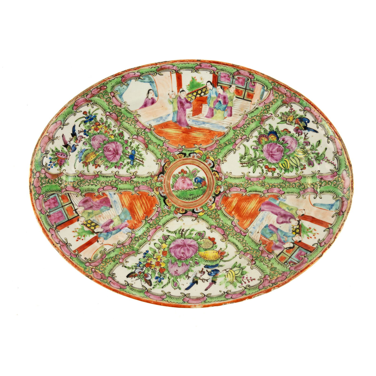 20th C Chinese Export Porcelain Famille Rose Platter (1 of 16)
