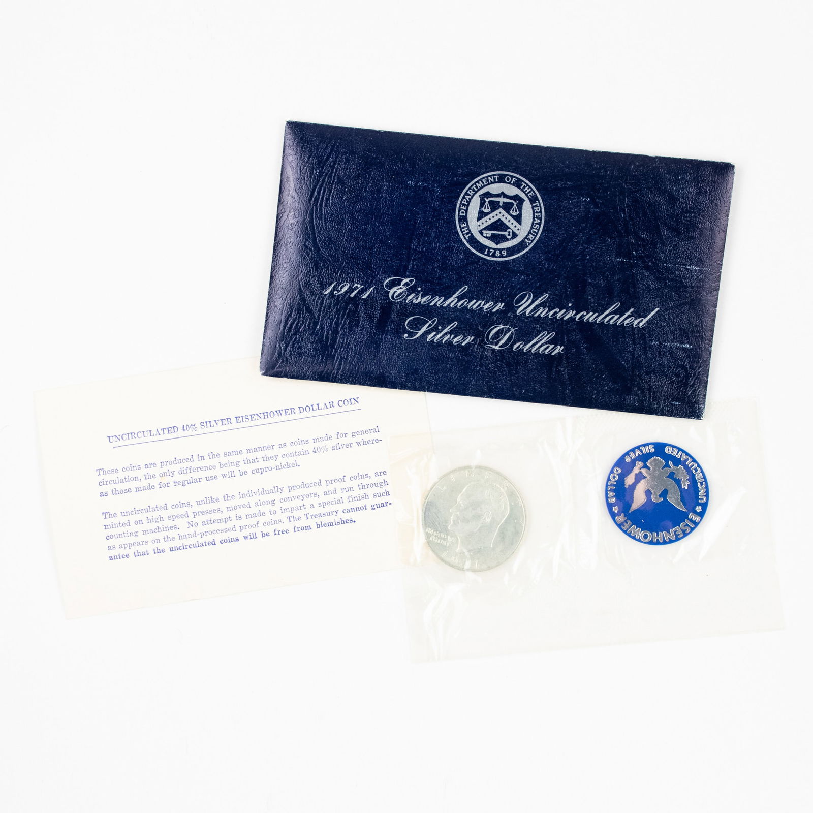 1971-S Eisenhower Uncirculated Silver Dollar Coin (1 of 8)