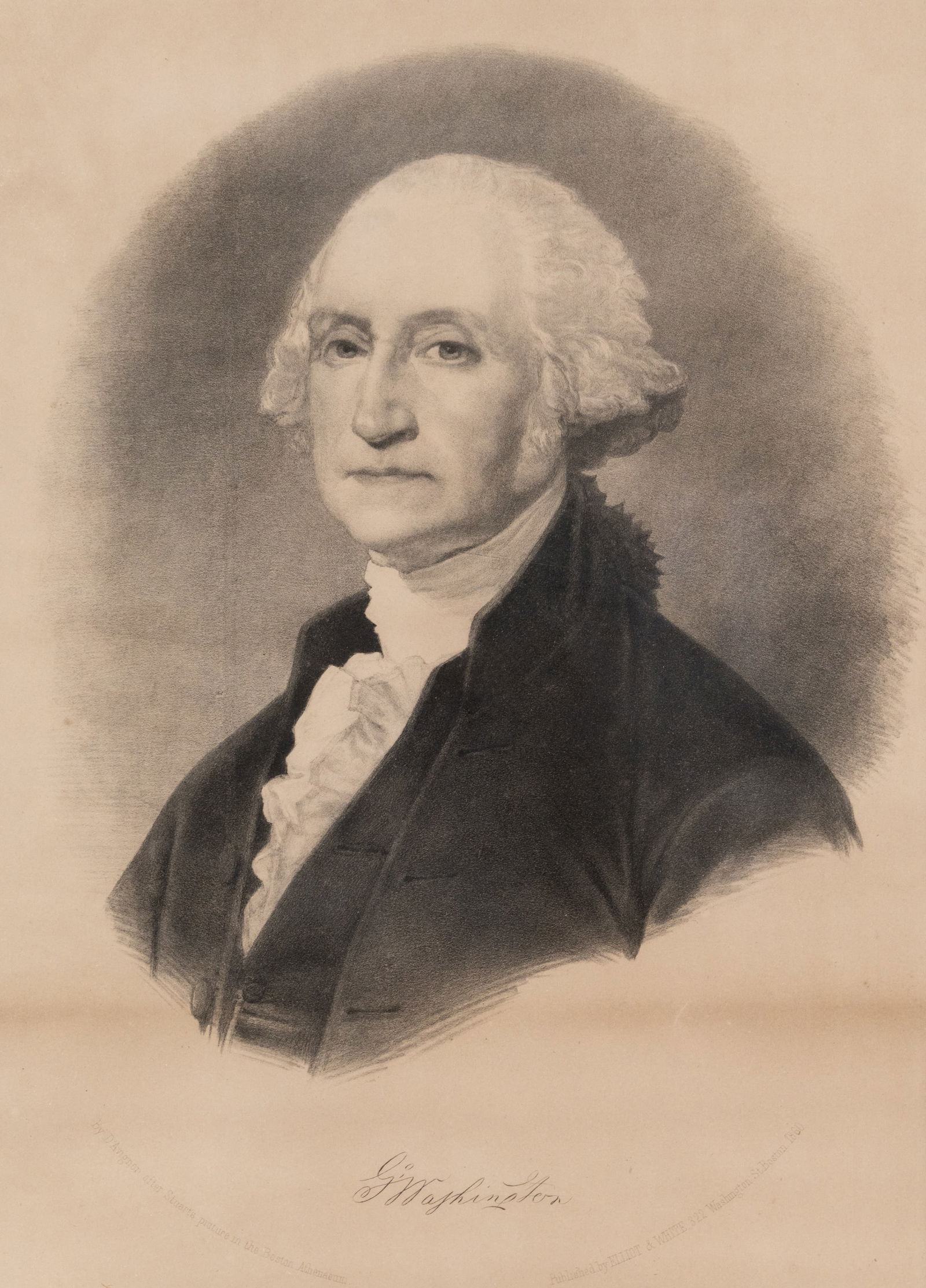 After Gilbert Stuart 'Athenaeum' George Washington Portrait (1 of 9)