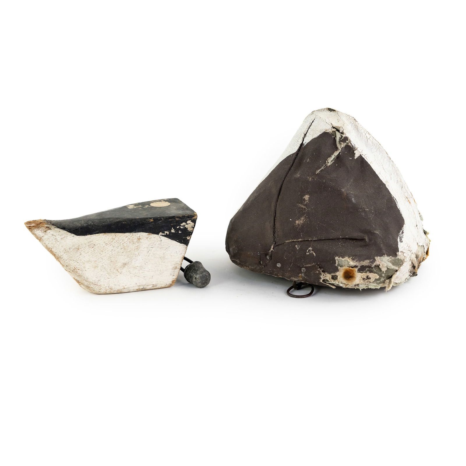 (2) Stuffed Canvas & Carved Wood Duck Tail Decoys (1 of 8)