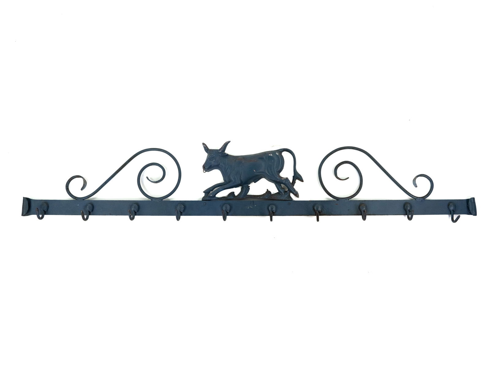 Cast Iron Rustic Bull Wall Mount Coat Rack (1 of 7)