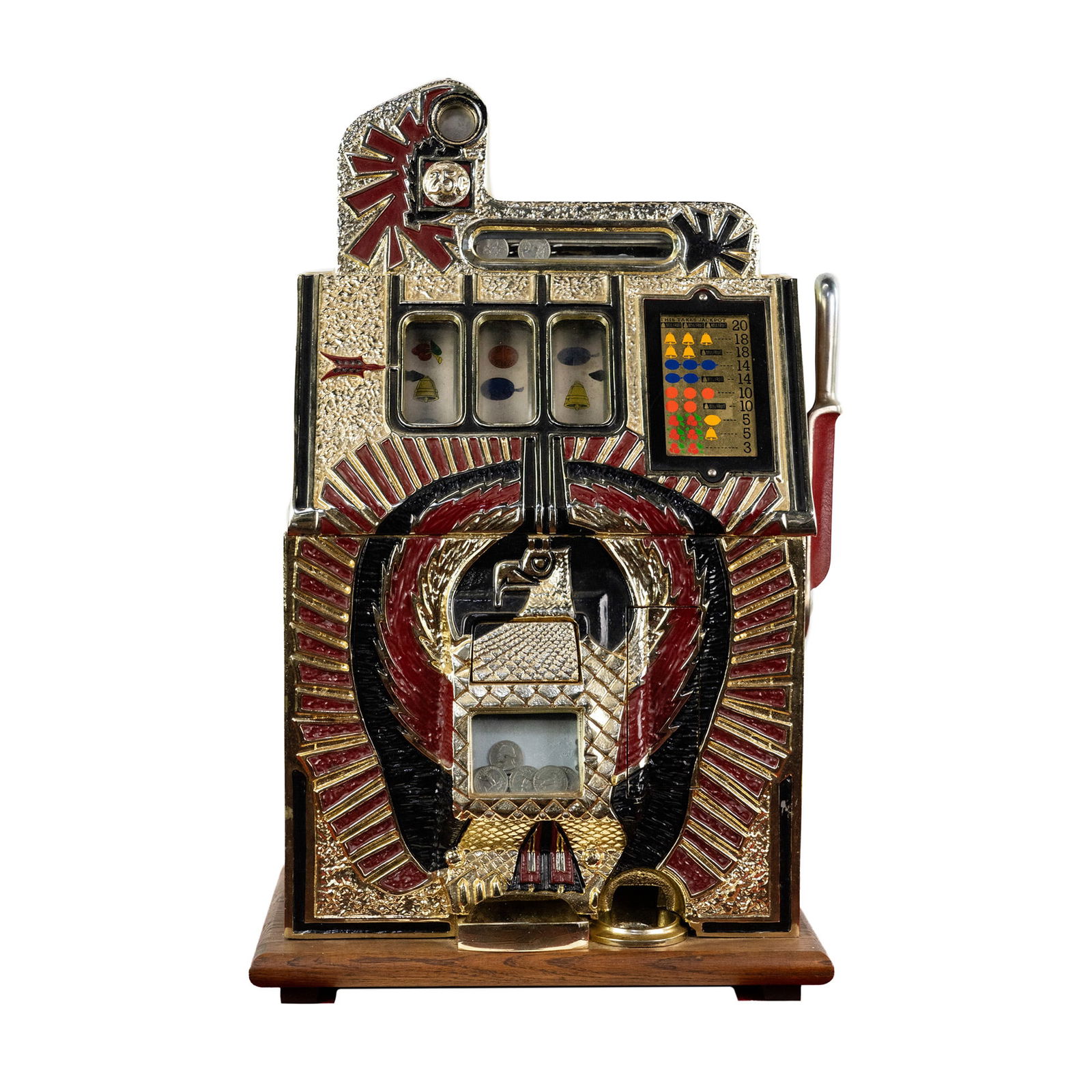 Mills "War Eagle" Reproduction 25?Slot Machine (1 of 14)