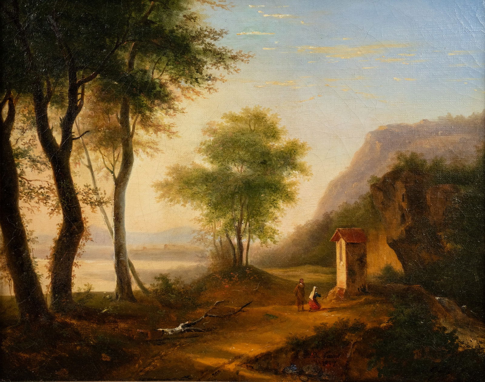 Pastoral Landscape O/C Signed A. de Cains (1 of 10)