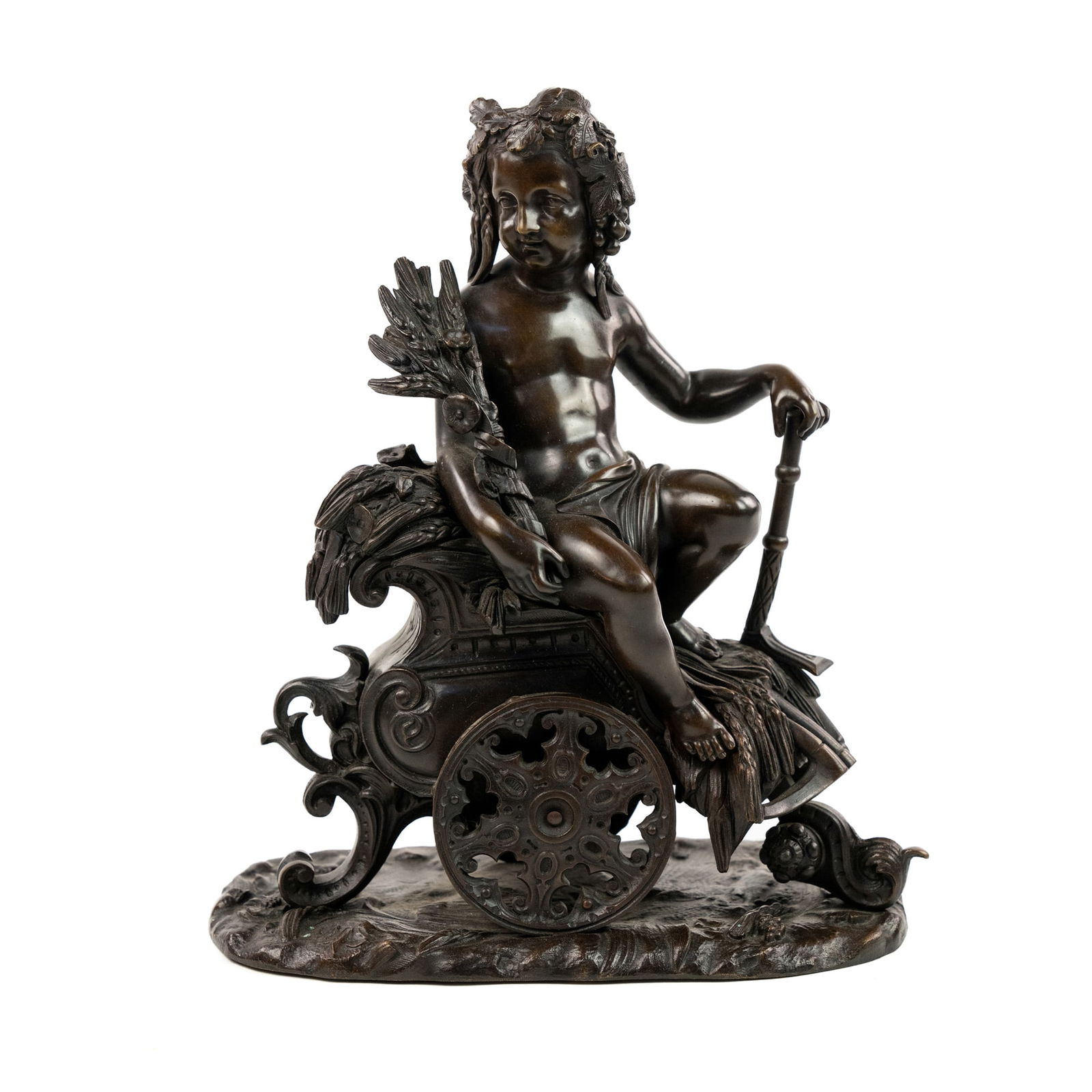 20th C. Bronze Figural Cherub Sculpture (1 of 8)