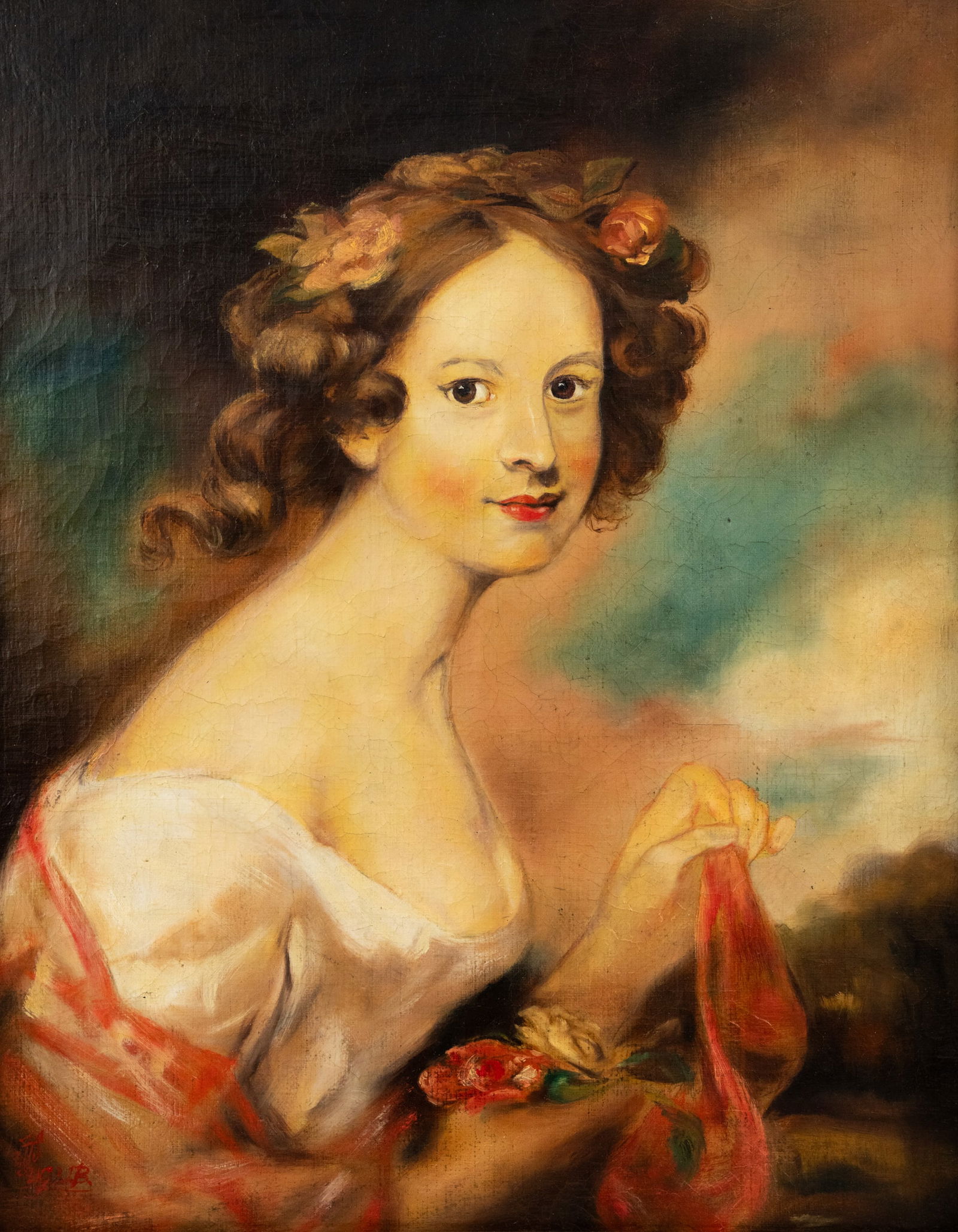 After William Bradley 'Portrait of a Lady' O/C Painting (1 of 13)