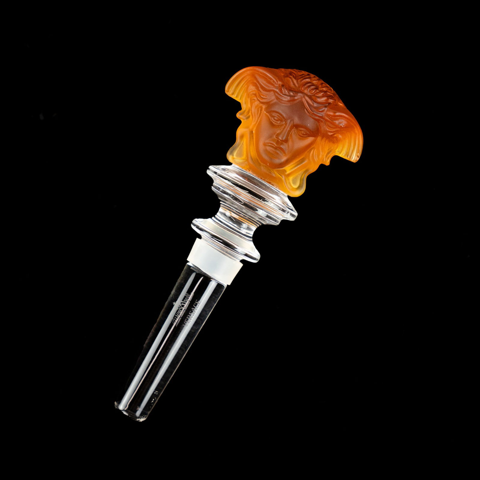 Rosenthal Versace Amber Glass Medusa Bottle Stopper (1 of 8)