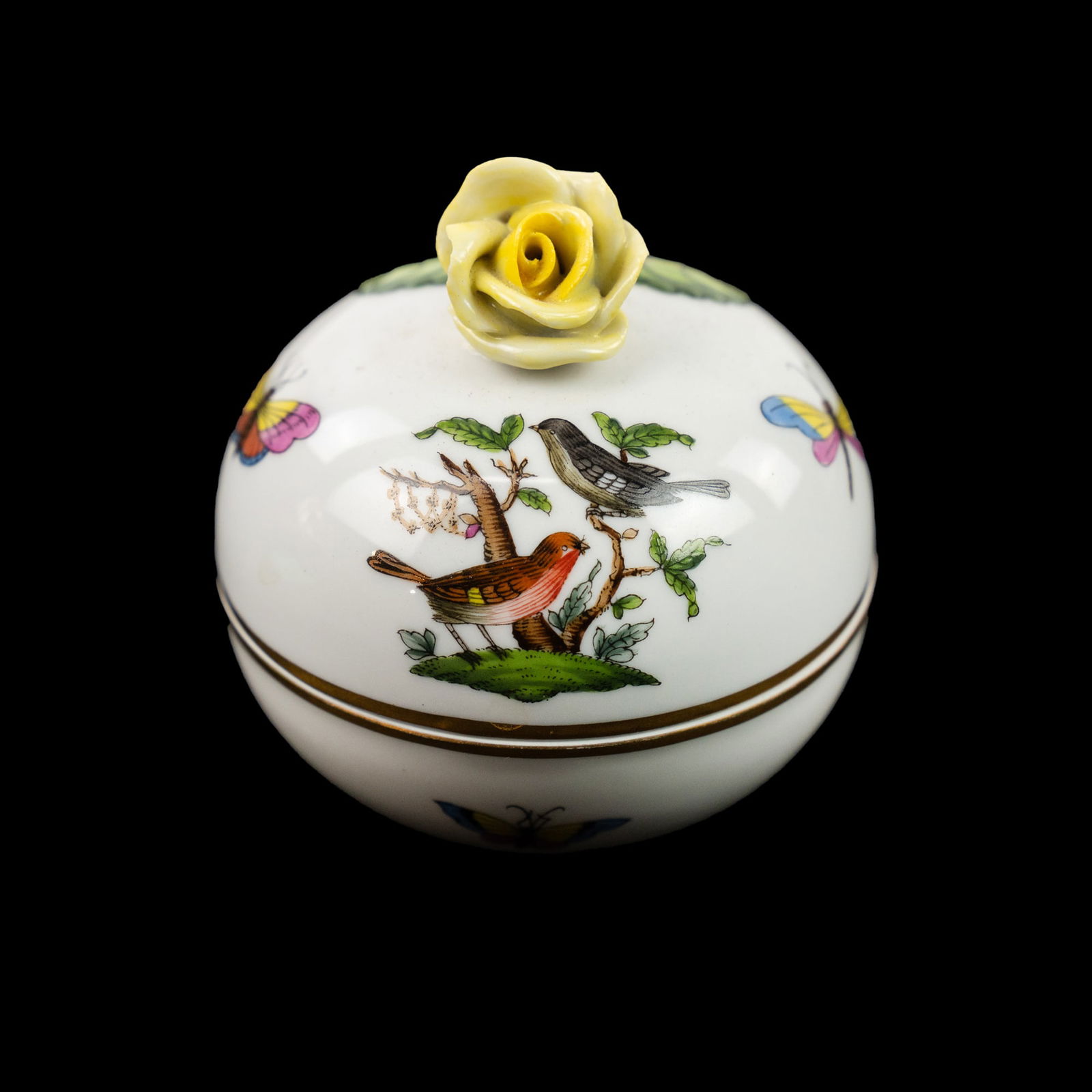 Herend-Hungary Handpainted Porcelain Trinket Box (1 of 6)