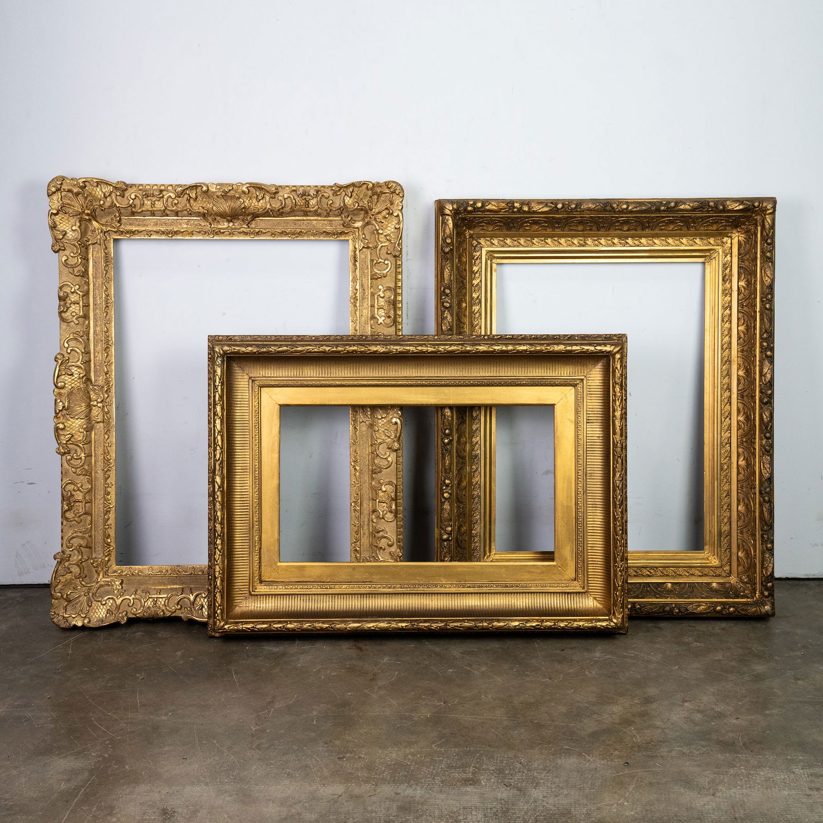 (3) Group of 19th/20th C Carved Gilt Wood Frames (1 of 9)