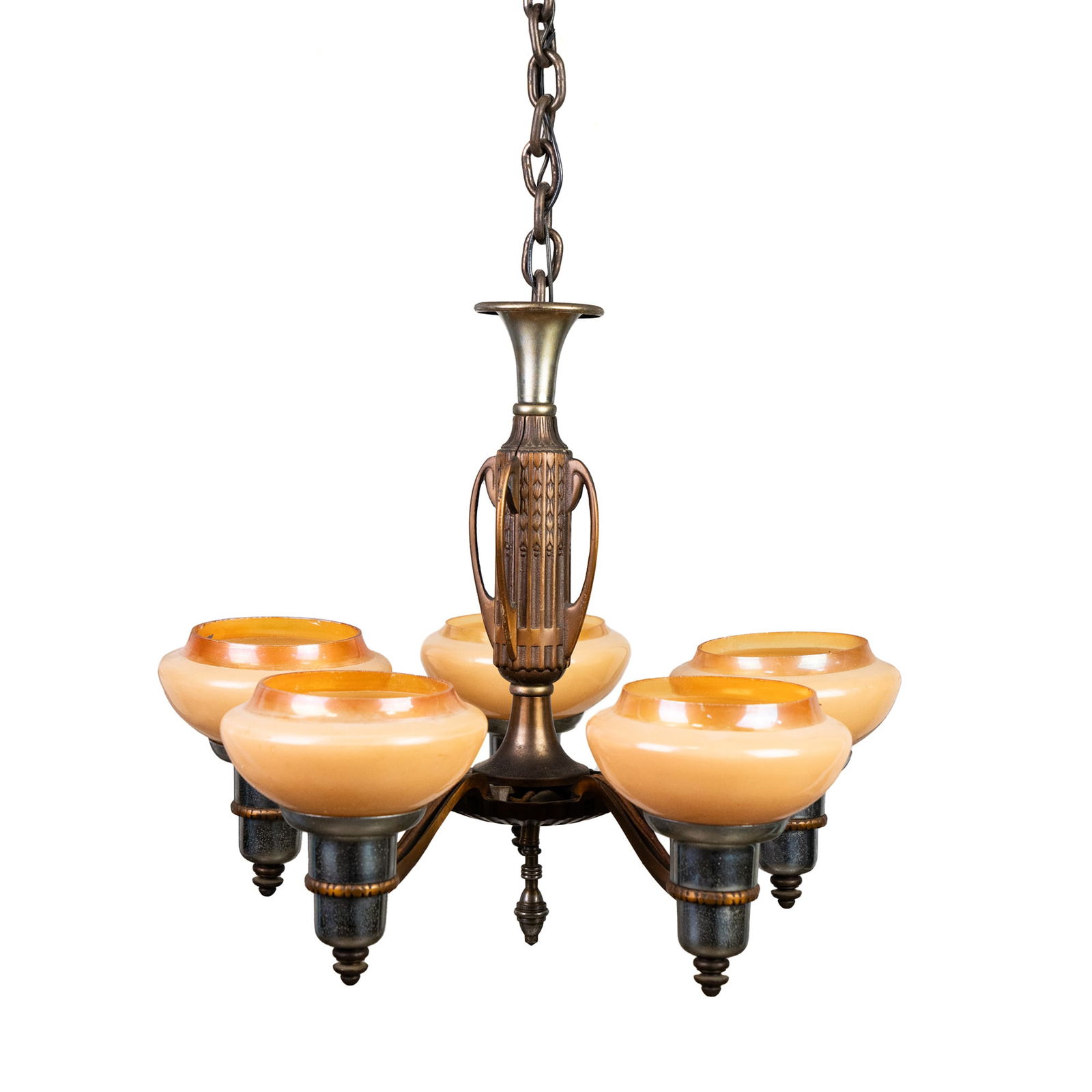 Art Deco Five Light Chandelier (1 of 16)