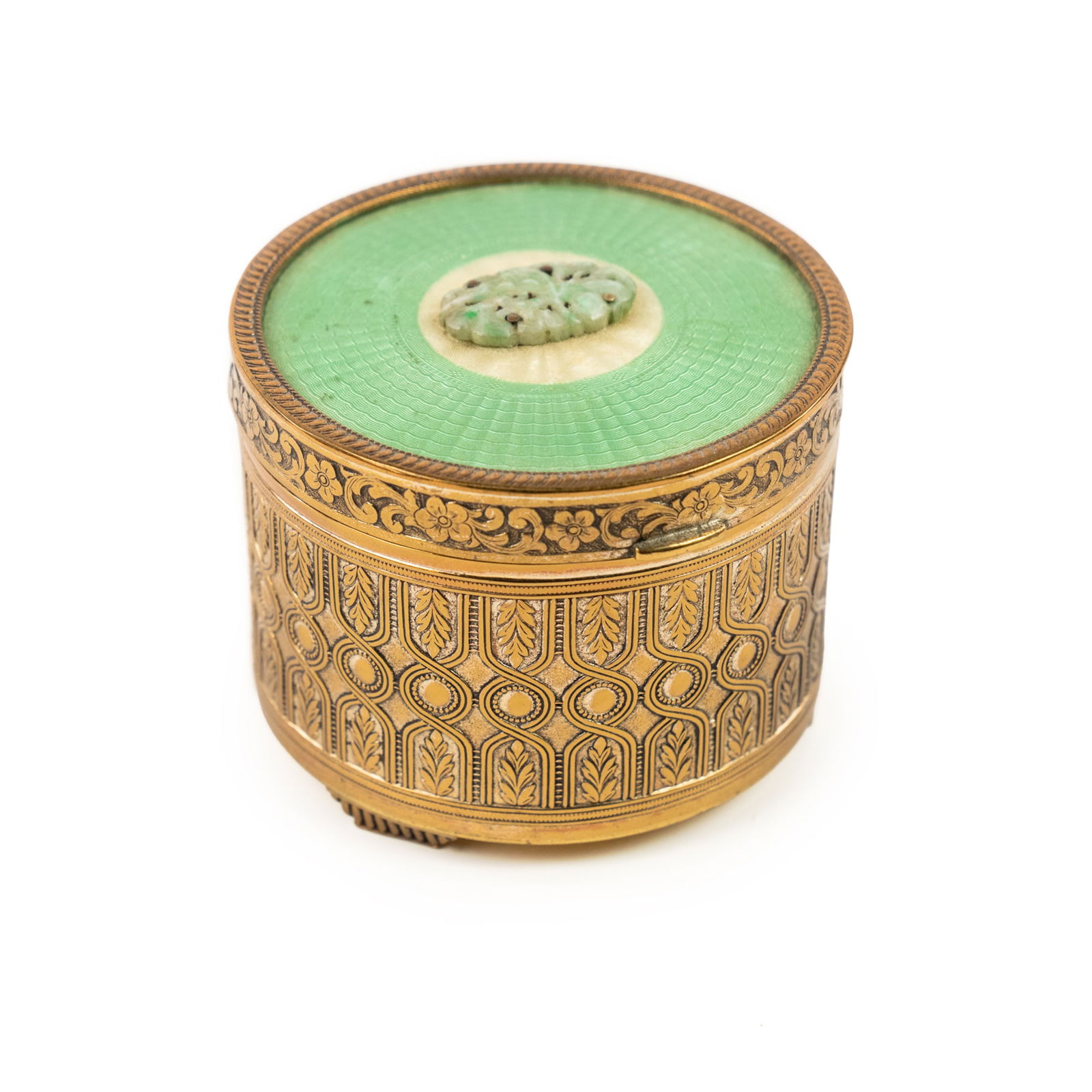 French Ormolu Enameled Round Powder Box (1 of 7)